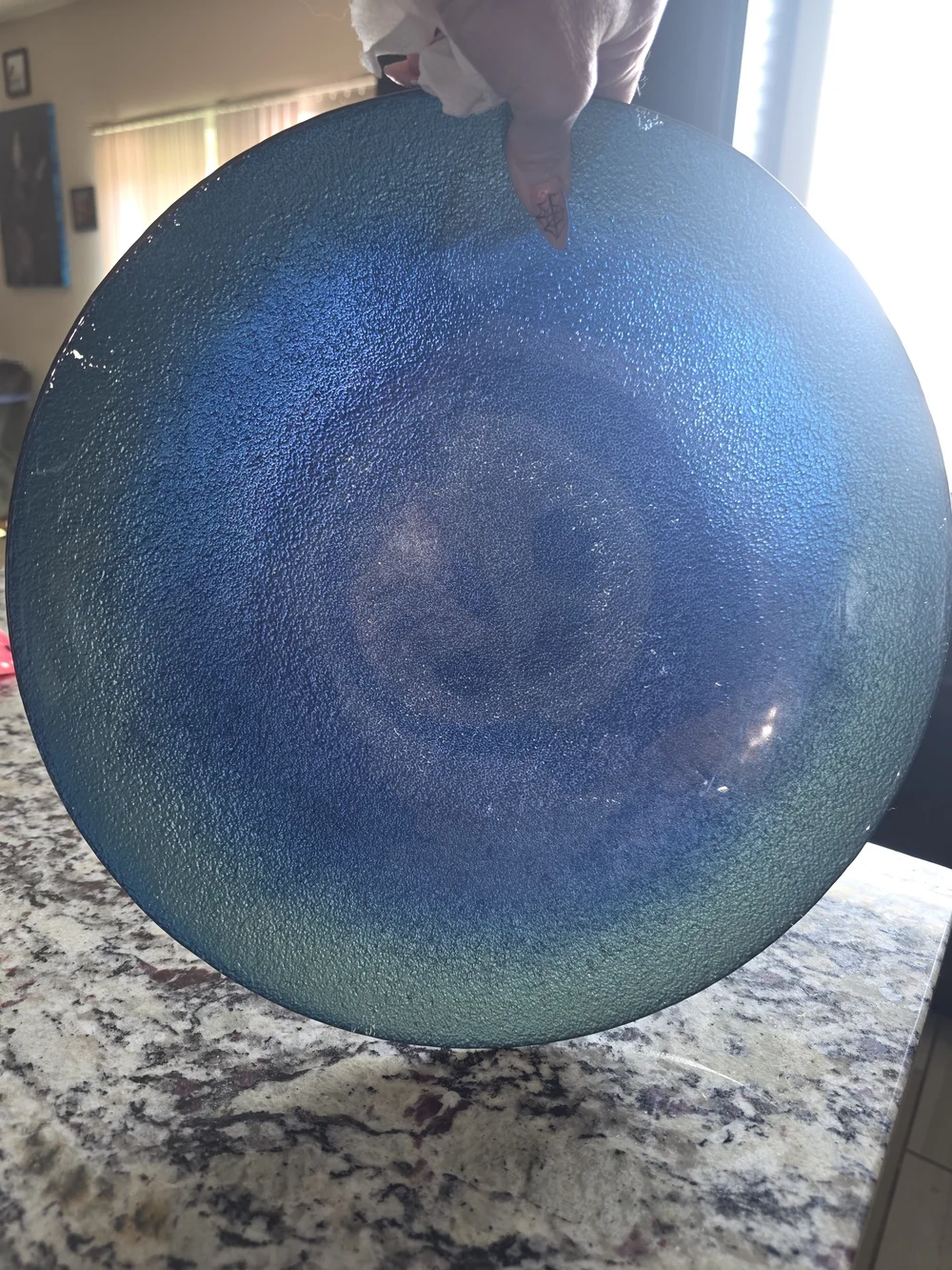 Pier 1 Blue Green Textured Decorative Charger